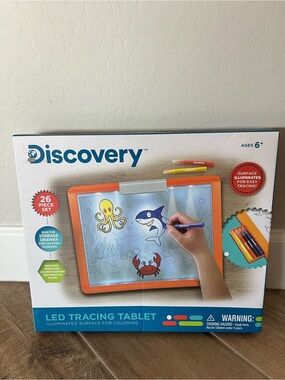 Discovery LED Tracing Tablet with Orange Frame and Blue Logo NIB $30